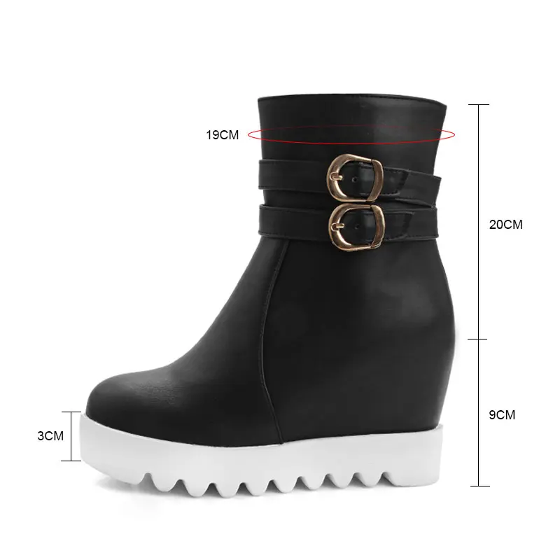 Fanyuan bottes femmes; коллекция года; женские ботинки на танкетке; пикантные туфли на высоком каблуке; Модные женские кожаные ботильоны с боковой молнией