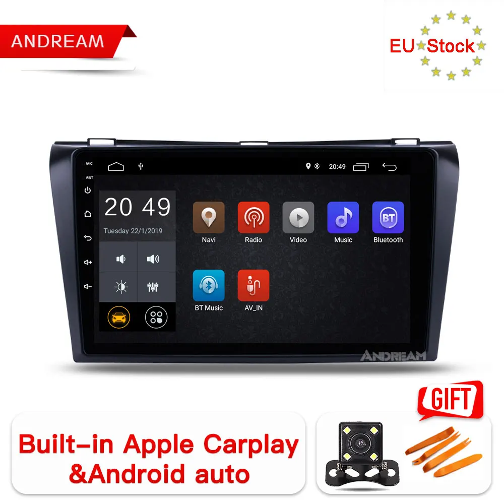 9 дюймов ips экран Android 8 1 Автомобильный мультимедийный плеер 2 + 16G для MAZDA 3 2004 2009 2din