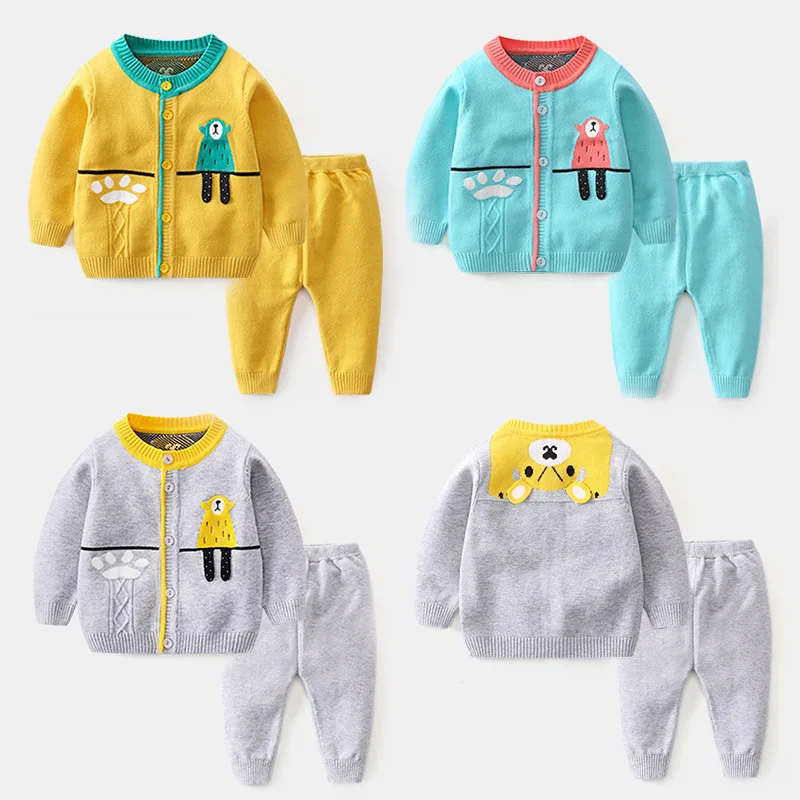 Одежда для маленьких мальчиков 2019 весенний теплый комплект новорожденных