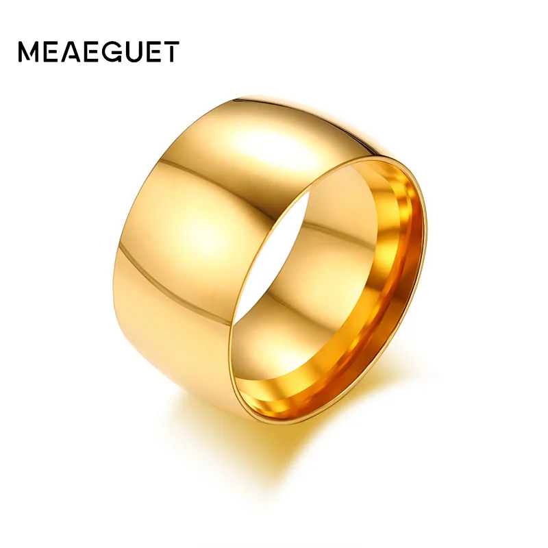 Обручальные кольца Meaeguet шириной 11,5 мм из нержавеющей стали для мужчин и женщин, винтажное модное ювелирное изделие, обручальное кольцо