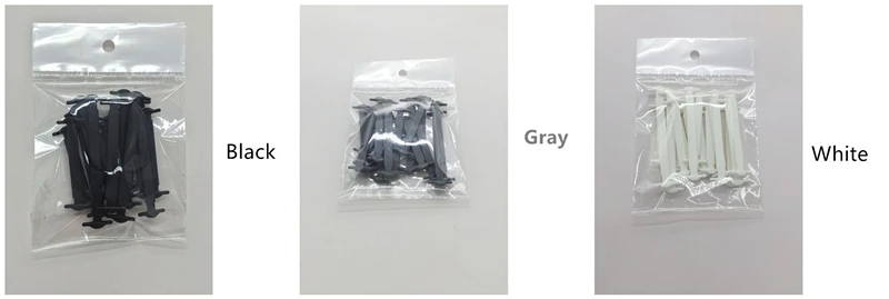 black white grey 12 шт./лот, светящиеся силиконовые шнурки, эластичные шнурки для обуви, специальные шнурки для мужчин и женщин, резиновая шнуровка - Цвет: black white grey