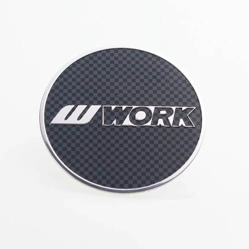 black work KOM POWER 4 шт. 45 мм ENKEI ADVAN колеса Центр крышка стикер s VOLK лучи работы логотип стикер Знак Эмблемы крышка ступицы колеса крышка - Цвет: black work