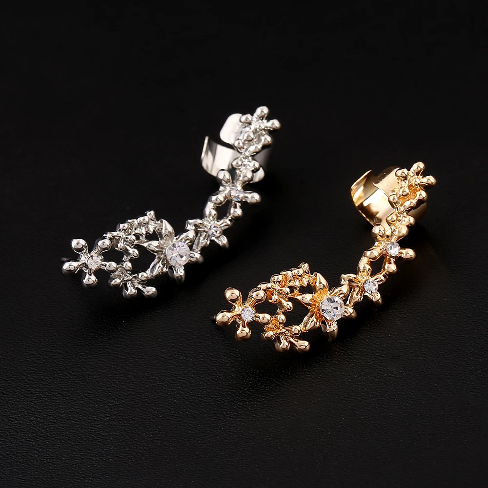 Женские серьги-клипсы ZLDYOU позолоченные/посеребренные серьги-манжеты из