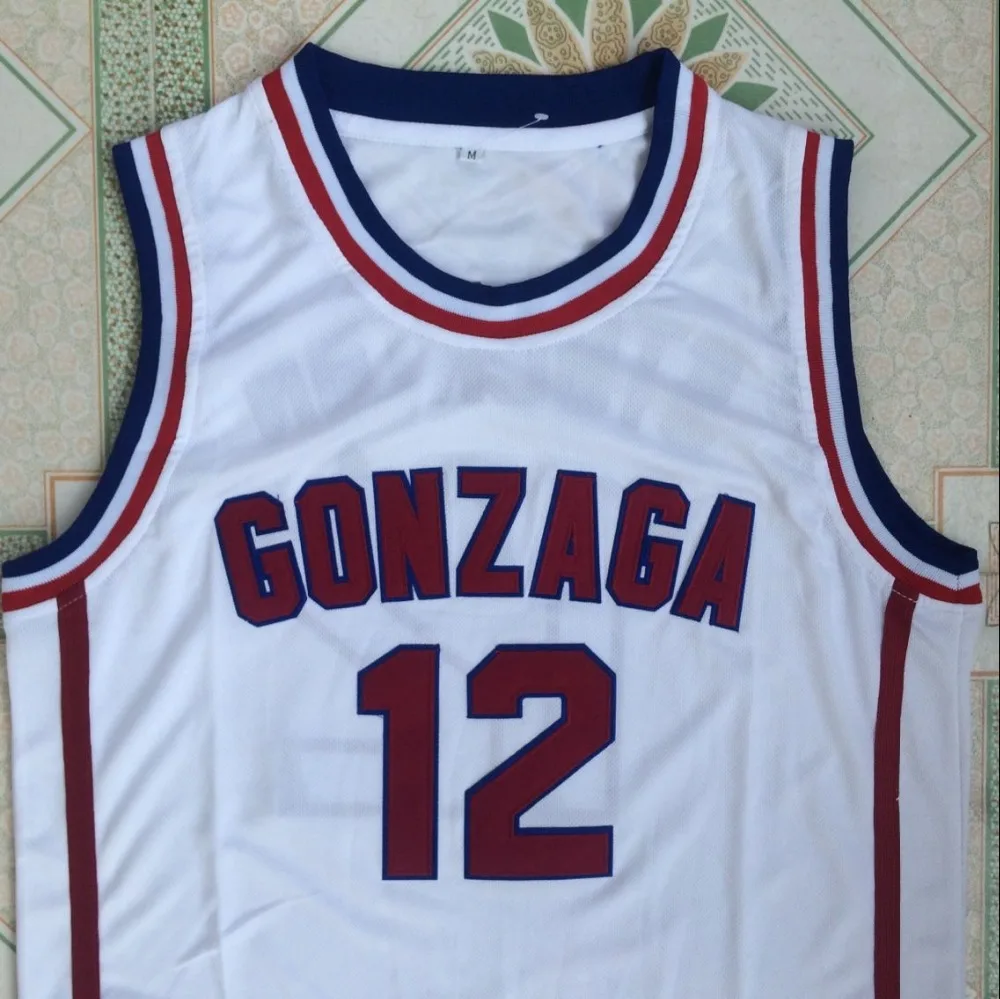 NEW Cheap Throwback White Basketball Jersey #12 John Stockton College 2017 Gonzaga University Jerseys | Спорт и развлечения
