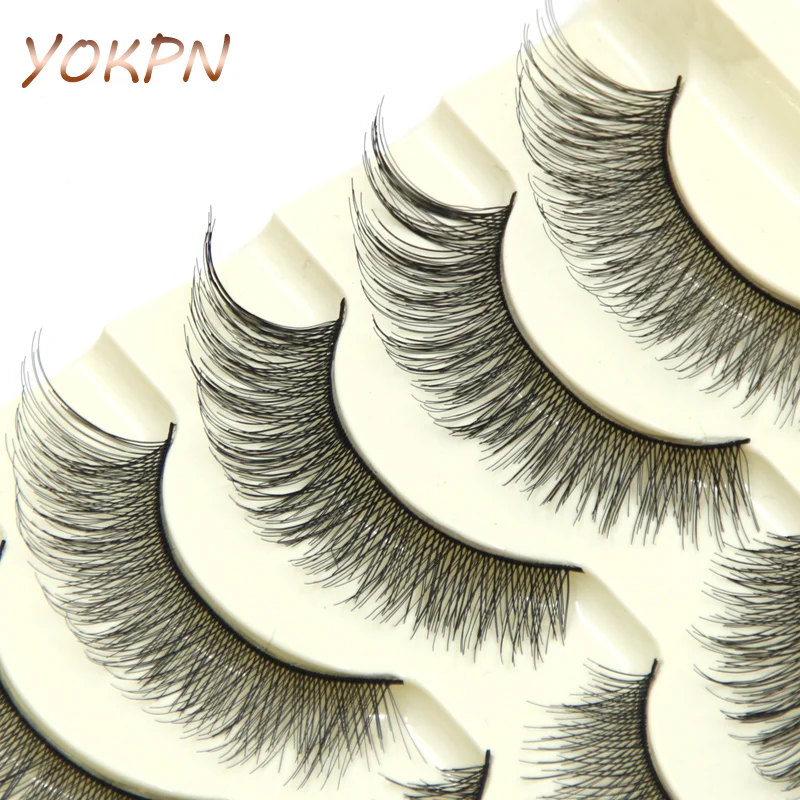 Натуральные Длинные Накладные ресницы YOKPN перекрещивающиеся спутанные