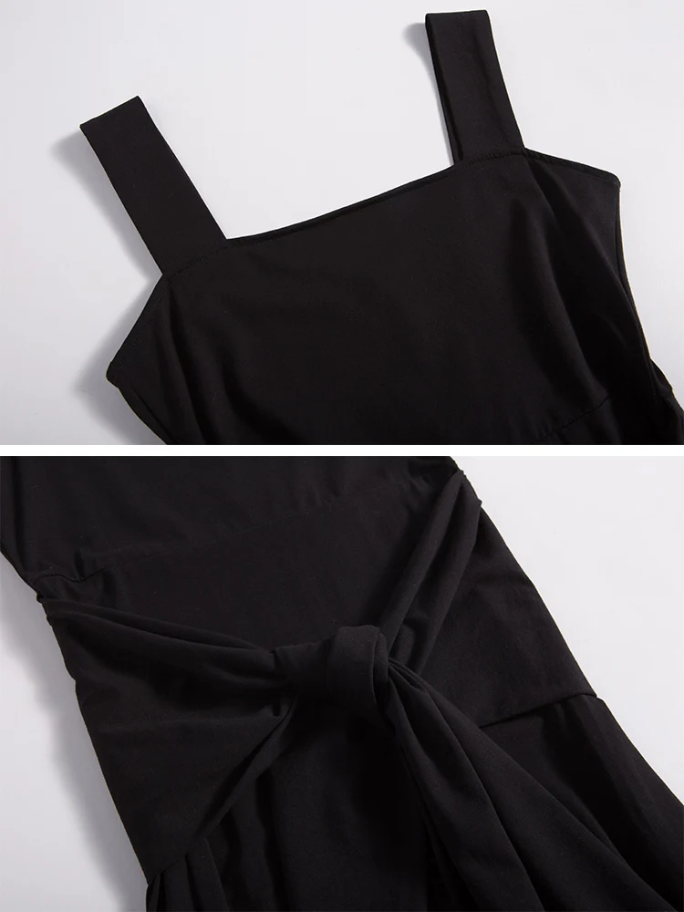 

Oukytha summer women dress 2019 black tank dresses female outwear lady office cool sundress sleeveless slash neck GGZ19179