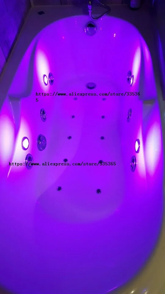 4 шт. водонепроницаемый RGB красочный подводный светодиодный спа Хромотерапия светильник освещение для ванной с 1 шт. светильник контроллер