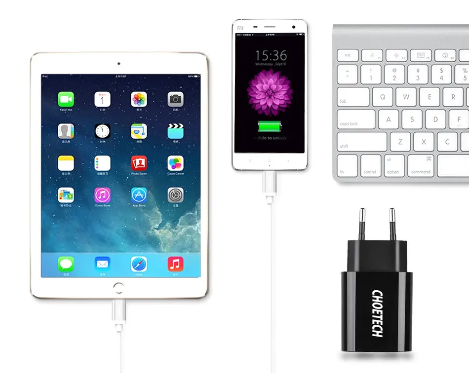 CHOETECH 12 Вт дорожное USB зарядное устройство для мобильного телефона настенное зарядное устройство адаптер для iPhone XS XR Зарядка для samsung S9 для Huawi Xiaomi Mi 8