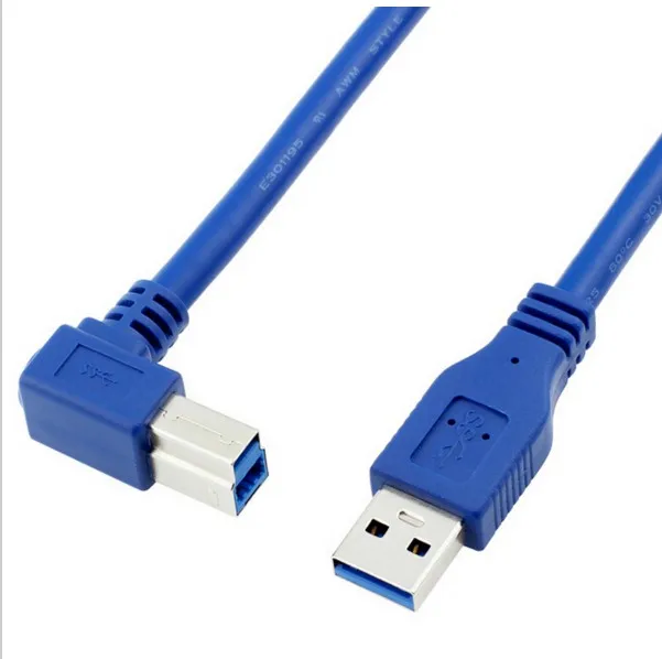 Кабель BM USB3.0 под прямым углом 90 градусов кабель USB 3 0 А папа AM на B Type 6 м 1 2 фута