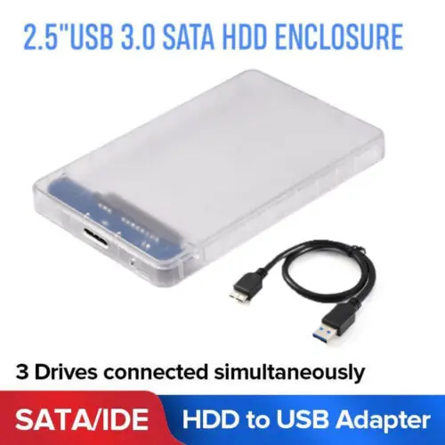 Прозрачный чехол для SSD HDD USB 3 0 к SATA адаптер внешний жесткий диск 2 5 дюйма HD