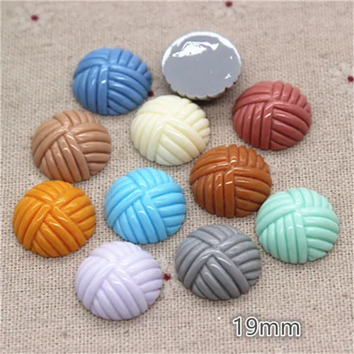 mix colors 20pcs 20 шт. 18 мм милые круглые/квадратные/Ротанговые шарики из смолы в Корейском стиле, кабошон, аксессуары для рукоделия, украшение для волос, скрапбукинг - Цвет: mix colors 20pcs