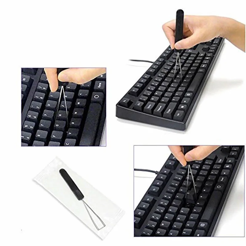 Фото Новая клавиатура Keycap стальная проволока Съемник с разгрузкой стальной чистящий