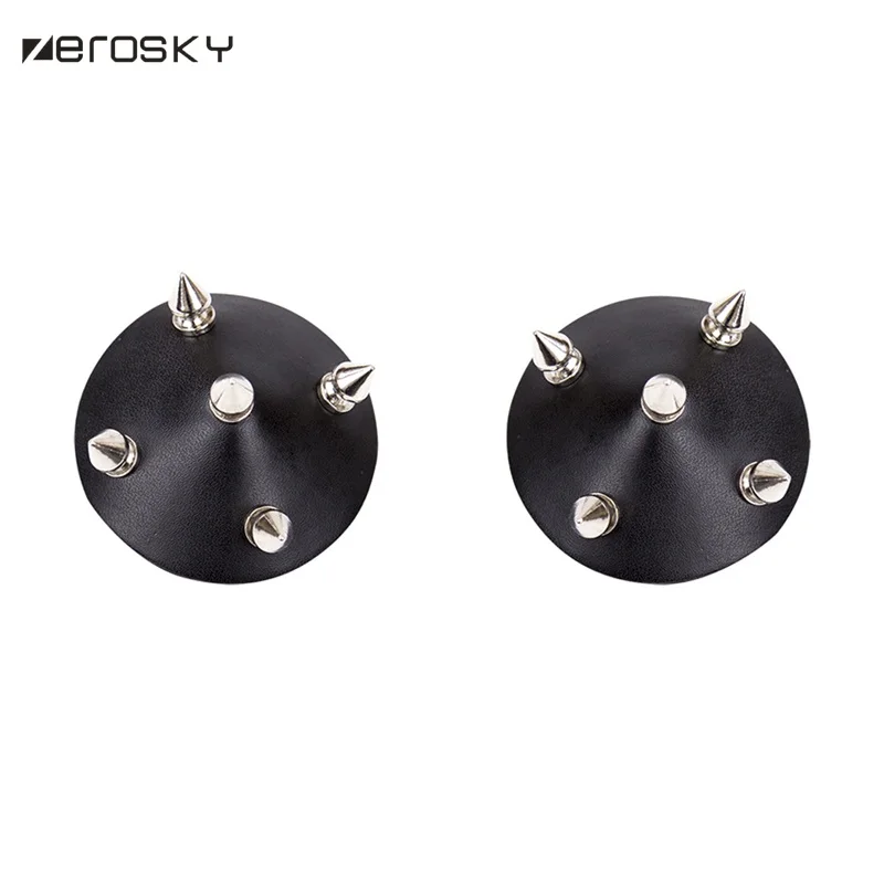 Zerosky 1 пара сексуальных накладок на соски из искусственной кожи наклейки для