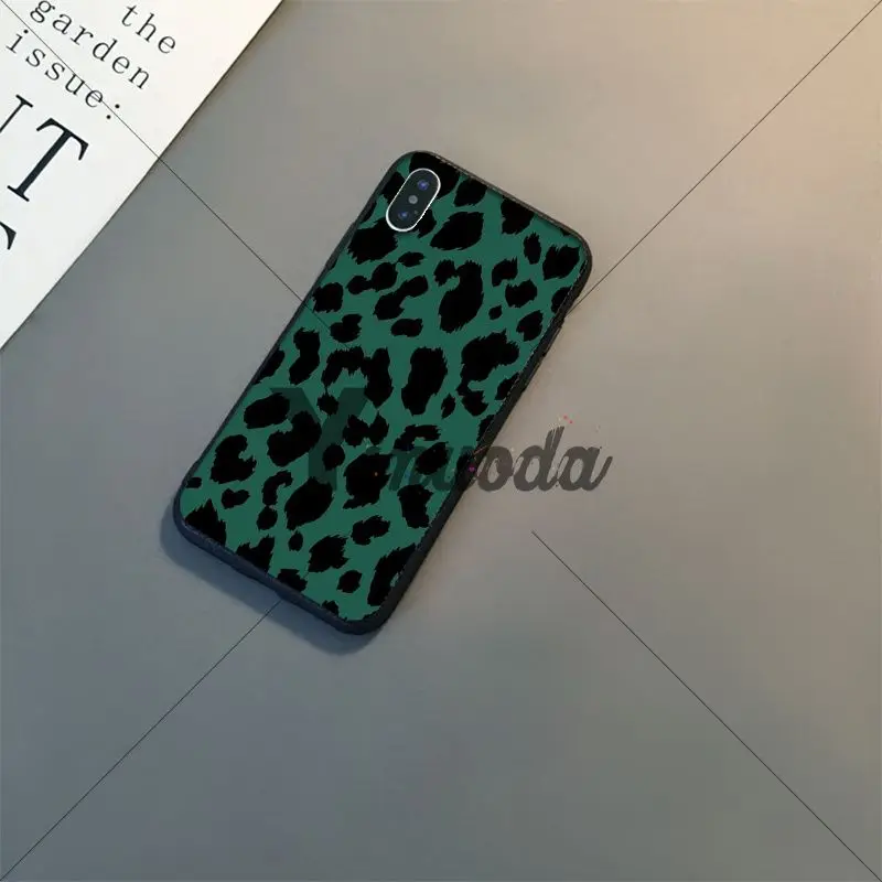 Yinuoda Мода Красочные леопардовым принтом DIY роскошный высококачественный защитный чехол для iPhone6S, 6 plus, 7, 7 plus, 8, 8 Plus, X Xs Макс 5 5S XR - Цвет: A12