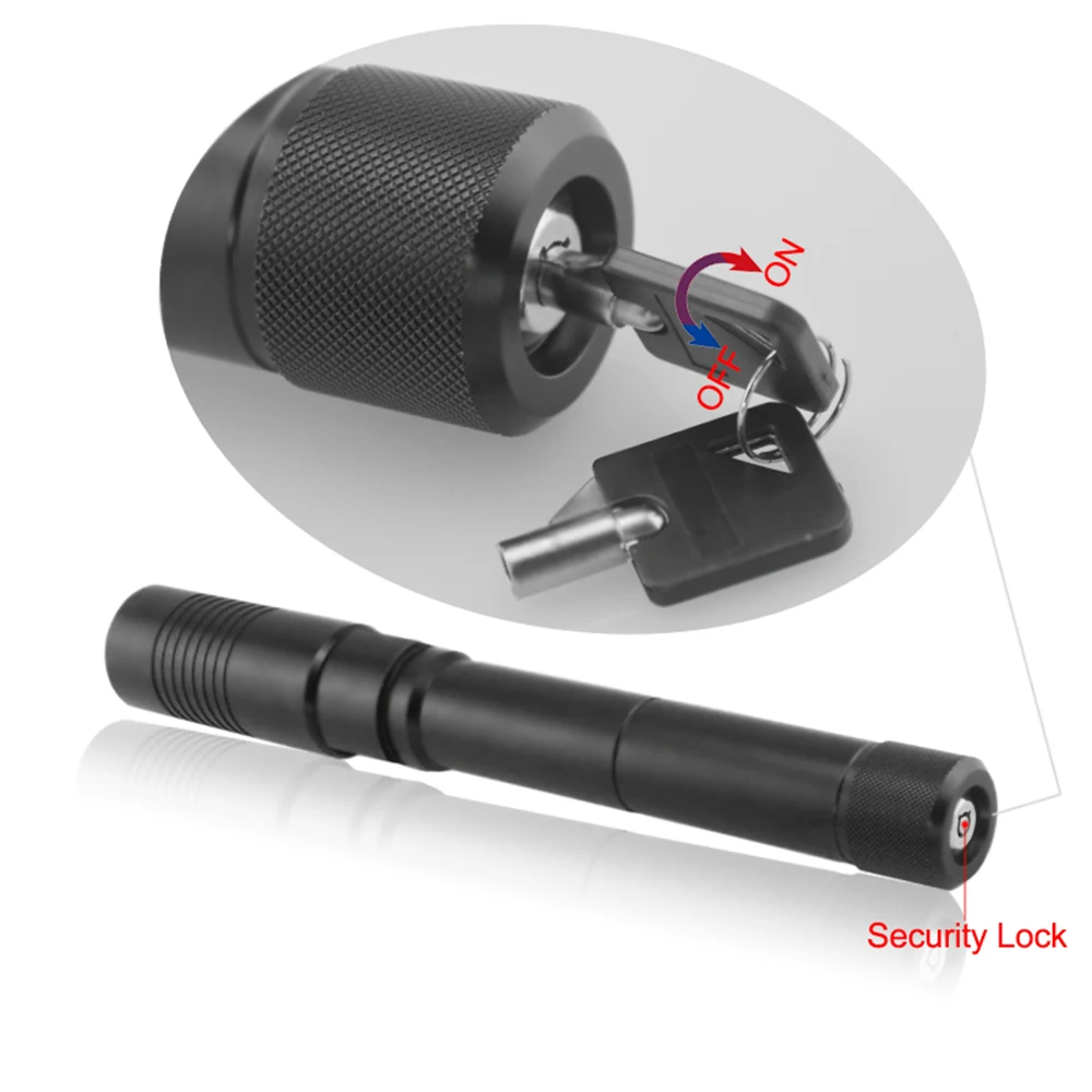 CWLASER самый мощный 1W 520nm портативный Фокусируемый Зеленый лазерный указатель с замком(черный