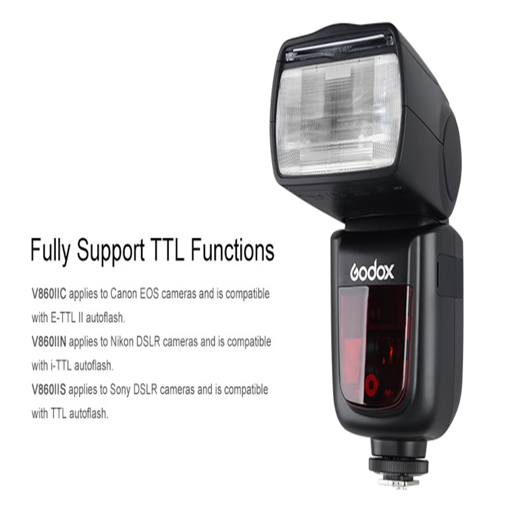 Godox V860II-O Speedlite Камера Flash с B18 литий-ионный Батарея быстро 2 4 г Беспроводной ttl для