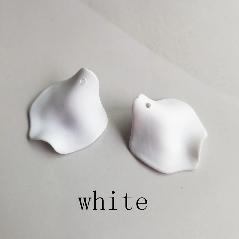 24-white DIY ручной работы Весна цветок серьги материал Расширенный чувство лепестки Мода темперамент серьги кулон аксессуары - Цвет: 24-white