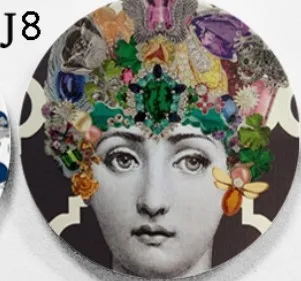8 " /8" Fornasetti настенный таблички домашний бар задний план книги по искусству Nouveau украшения Фарфор блюда иллюстрации украшения Craft - Цвет: 8