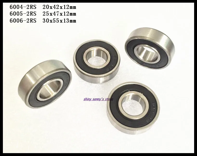 

4-8pcs/Lot 6004-2RS , 6005-2RS , 6006-2RS Rubber Sealed Deep Groove Ball Bearing Miniature Bearing Brand New