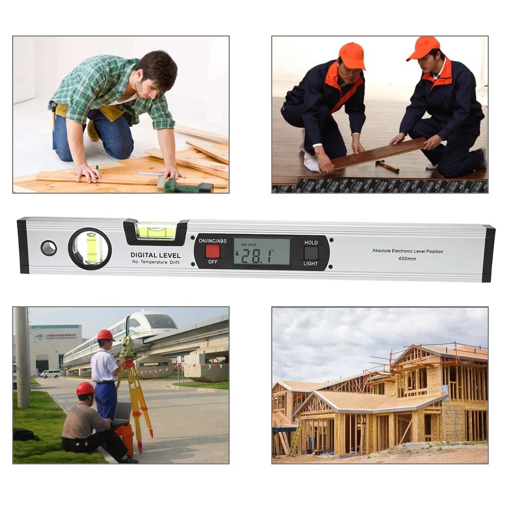 400mm Bubble Level Digital Angle Meter Gauge 16inch Electronic Protractor Inclinometer Measuring Tools|protractor digital|digital level