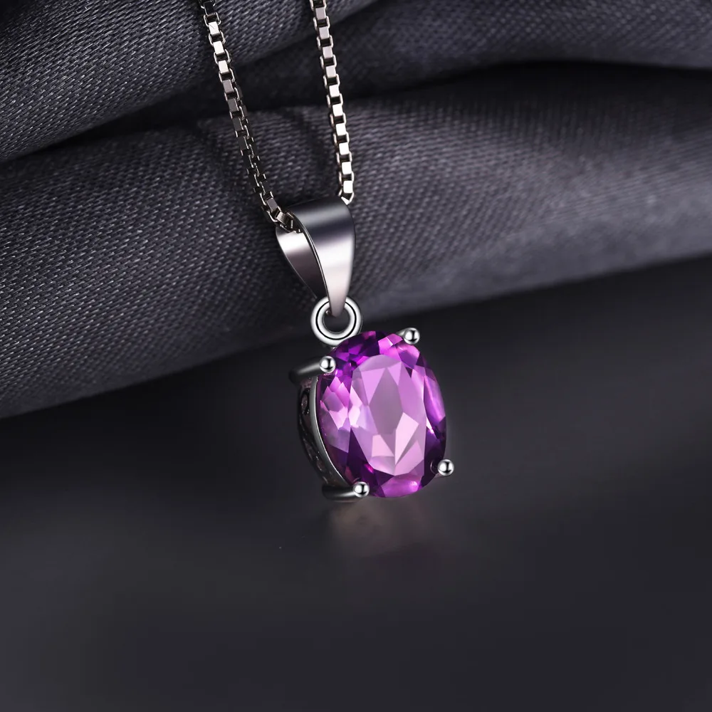 Jewelrypalace Овальный 1.7ct натуральный фиолетовый аметисты камень пасьянс подвеска