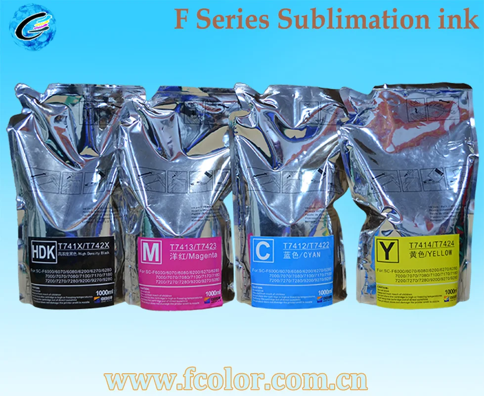 1L сублимационные чернильные краски сумка для Surecolor F6000 F6070 F6200 F6270 F7000 F7200 F7270 F7170 F9200 F9270 F9300 F9370 принтер чернила