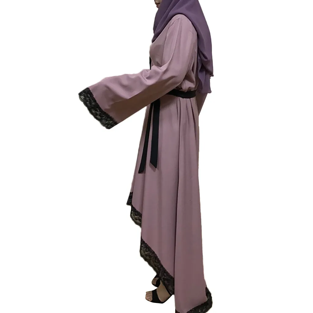 Длинное платье abaya повседневное мусульманское женское в Дубае открытый передний