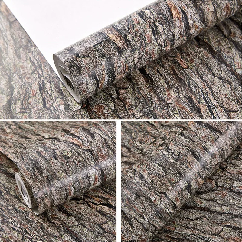 

Vintage Wall Papers Home Decor Water Proof Bark Wallpaper for Walls 3D Personalized Tree Wallpapers Decorative forpapel de pared