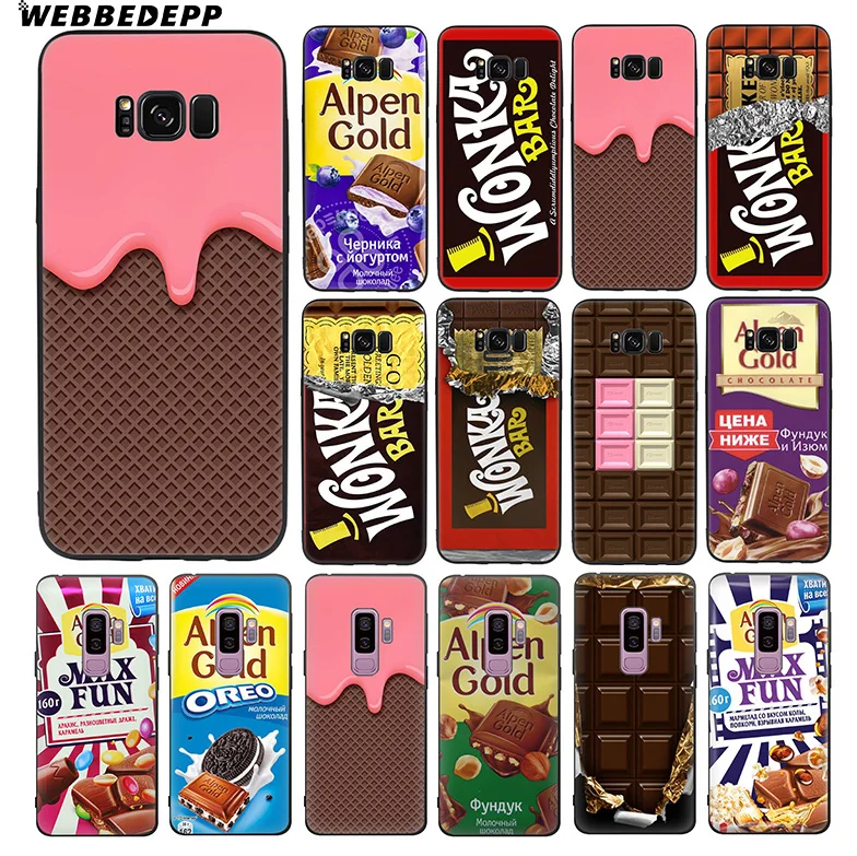 WEBBEDEPP Alpen с изображением шоколада wonka Bar Мягкий ТПУ силиконовый чехол для Samsung Galaxy