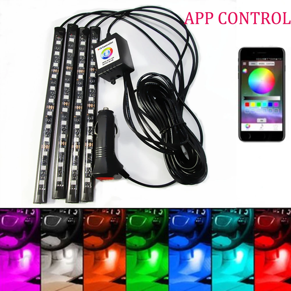 Новый 12 В светодиодный RGB для внутреннего оформления автомобиля USB огни полосы