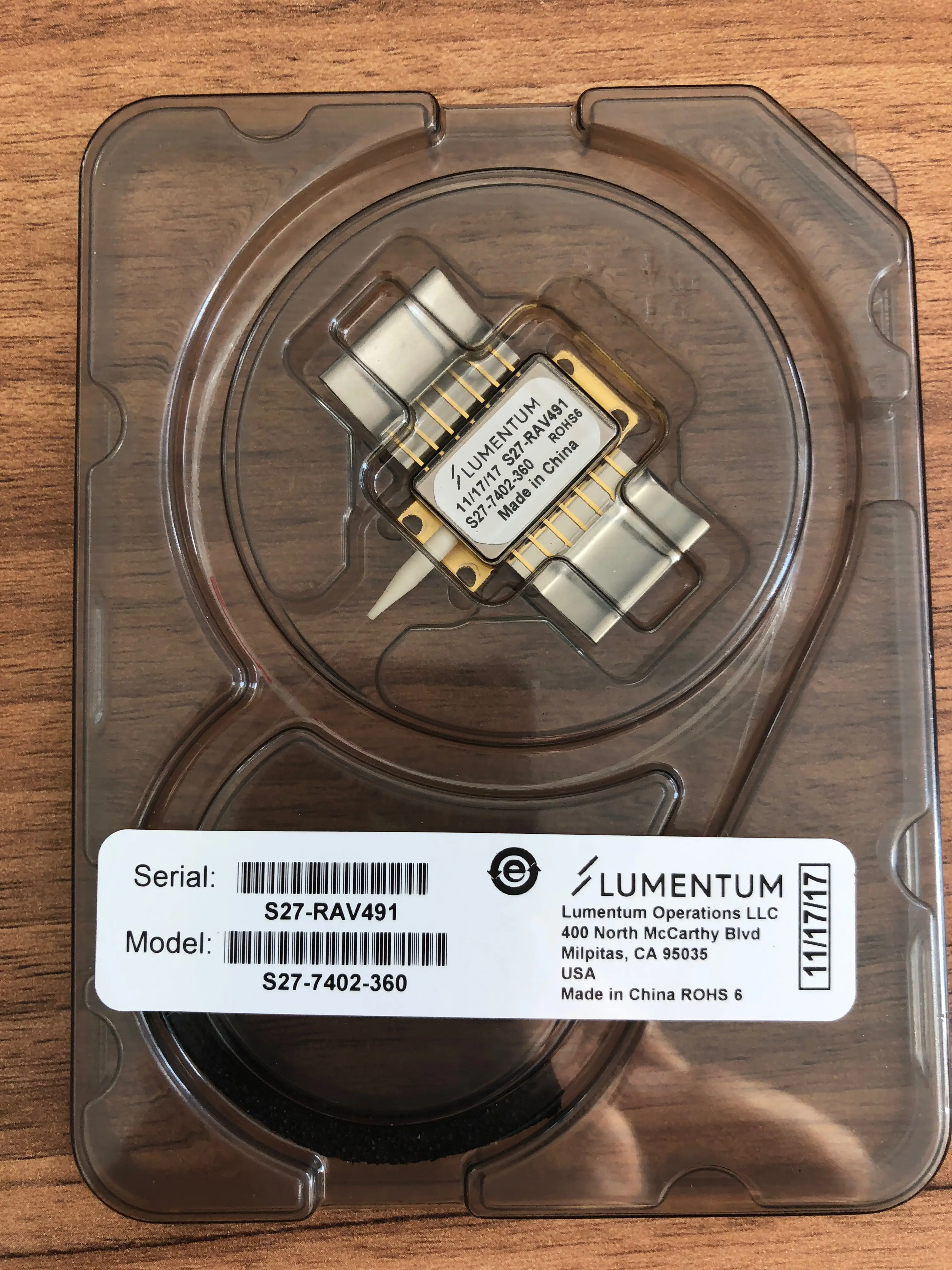 LUMENTUM S27-7402-360 980nm S27-RAV491 360 МВт 974nm 14pin с волоконным лазером | Мобильные телефоны и
