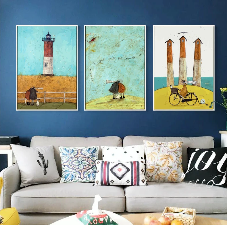 Maeham Nordic Happy family Canvas Painting figure Prints Posters Wall art reminiscence poster for Living Room Morden Home Decor | Дом и сад
