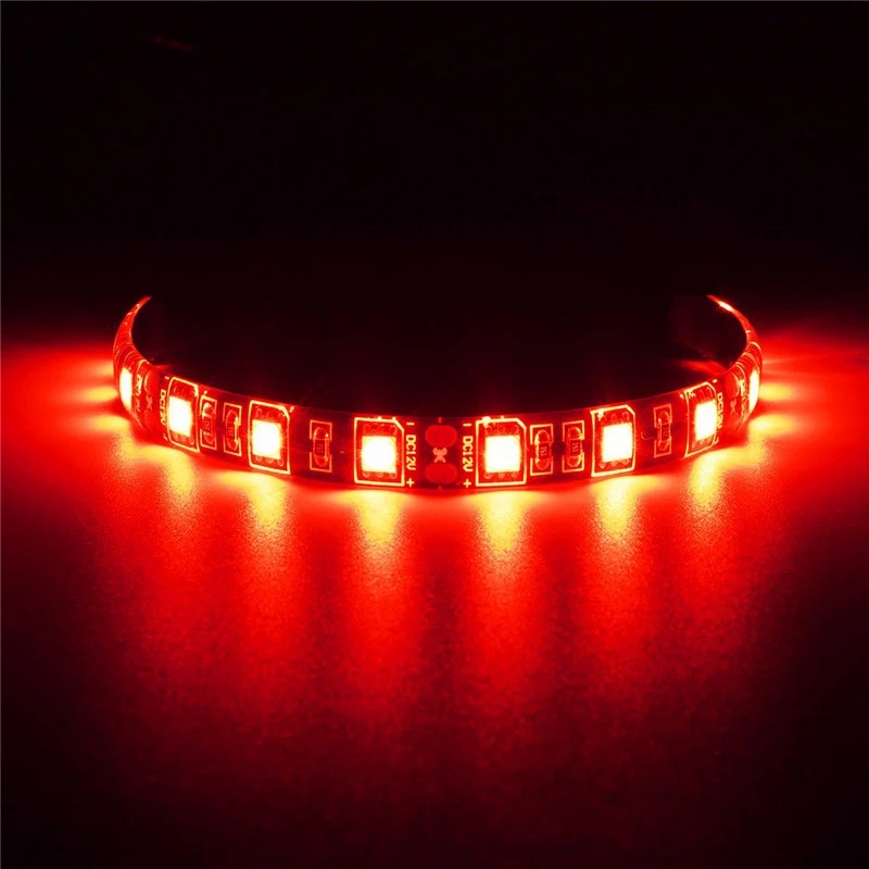Neon Adhensive Waterproof 4 Colors Pin 5050 SMD 12 LED Strip Light 12V DC Dustproof Computer Case Flexible Lamp | Лампы и освещение