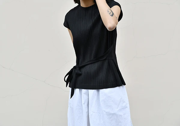 Дизайнерские плиссированные топы MIYAKE черного цвета; ; chenrui