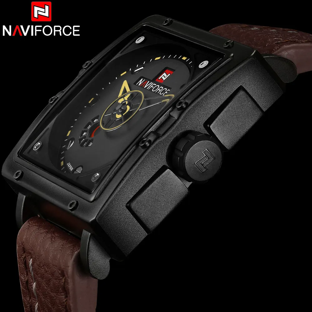 NAVIFORCE Брендовые мужские спортивные кварцевые часы креативные аналоговые
