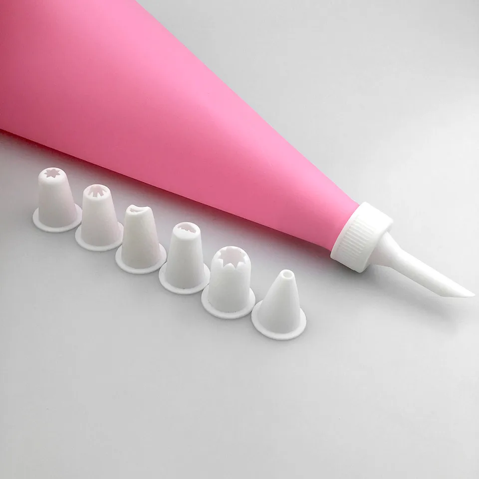 9 Pcs/Set Nozzles Icing Piping Cream And Pastry Bag Reusable DIY Cookie Decoration Mouth Rose Bakeware Cupcake Cake Tools | Дом и сад