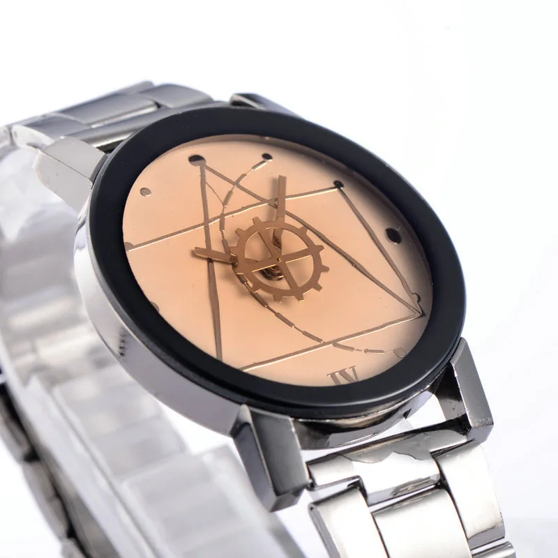 Часы для влюбленных модные наручные часы из нержавеющей стали Кварцевые мужчин и