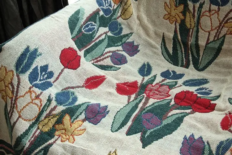 Жаккардовое Хлопковое одеяло CHAUSUB зимнее домашнее для отдыха дивана покрывало