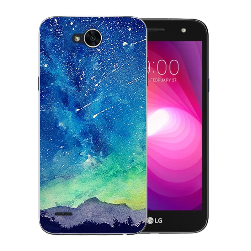 Силиконовый чехол с рисунком звездного неба для LG X power 2 K10 мягкий