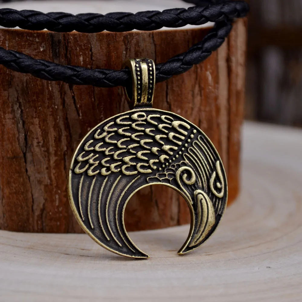 Ожерелье с подвеской в виде амулета викинга лунулы для мужчин мужское ожерелье
