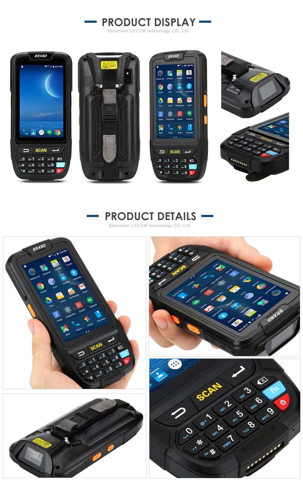 2D LF RFID UHF Android PDA сборщик данных ручной компьютер сканер штрих-кода терминал портативный терминал NFC UHF RFID принтер pda