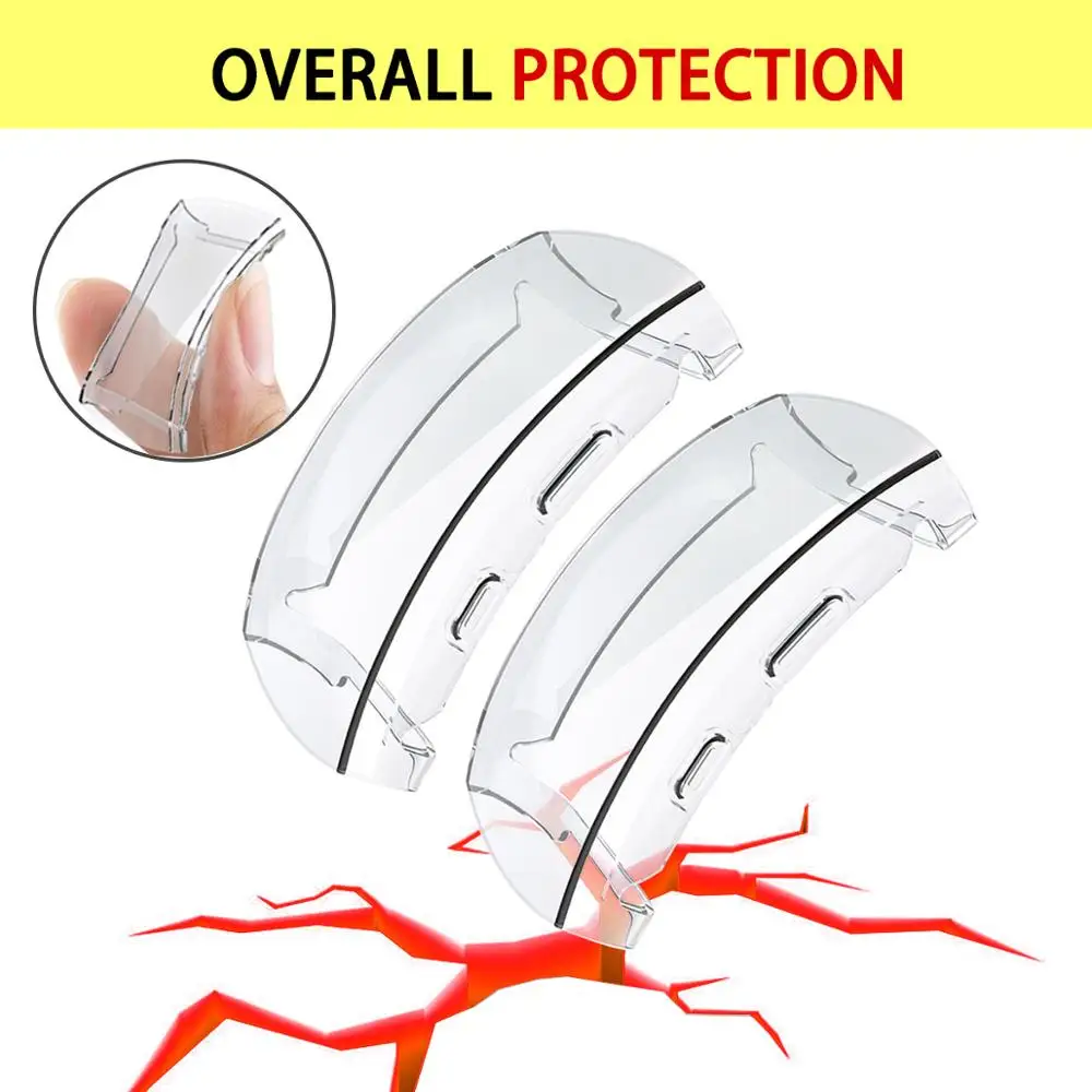 

Soft Clear Screen Protector Case for Samsung Gear Fit 2 Pro SM-R360/R365 Watch Full Cover Scratch-resistant Bumper Accessories