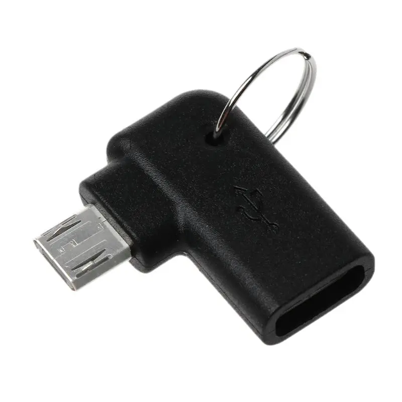 90 градусов Тип C женский микро USB Мужской зарядный разъем адаптер для samsung huawei Android мобильный телефон планшет Powerbank