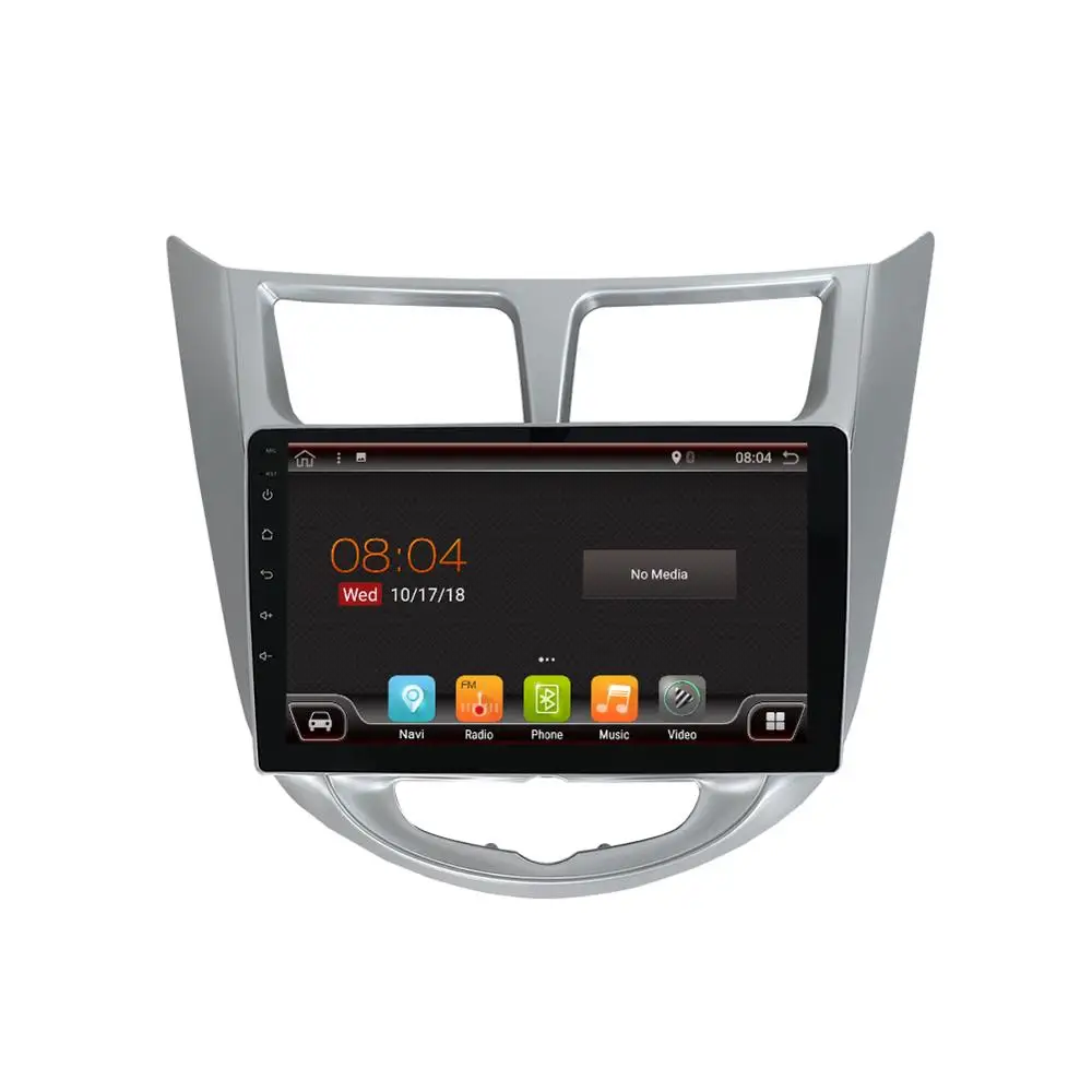 Bosion 9 'ƈ din Android 8 1 автомобильный dvd плеер для hyundai Solaris Verna 2011 2015 радио магнитофон