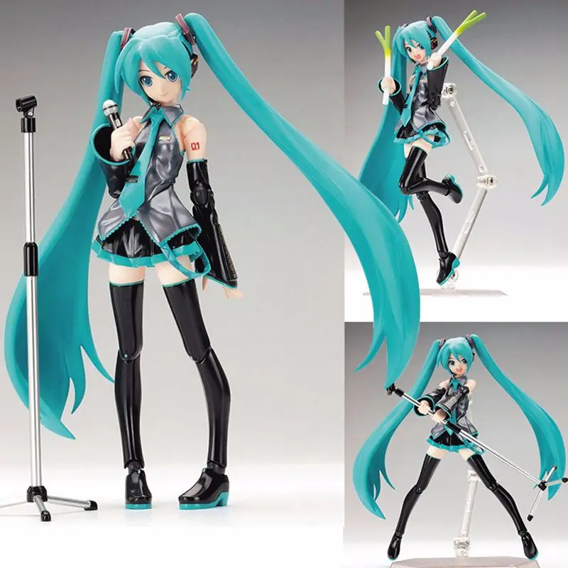 Оригинальные японские аниме Volcaloid Hatsune Miku Figma #014 экшн фигурки игрушки для детей