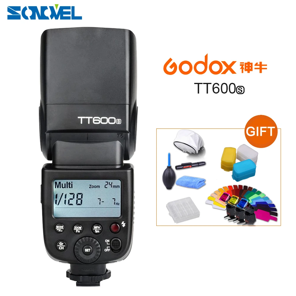 

Вспышка Godox TT600S GN60 2,4G для камеры Sony A7II/A7/A7r/A7s/A7RII/A7SII/RX10 III/A6000/A6100/A6300/A6500/A99
