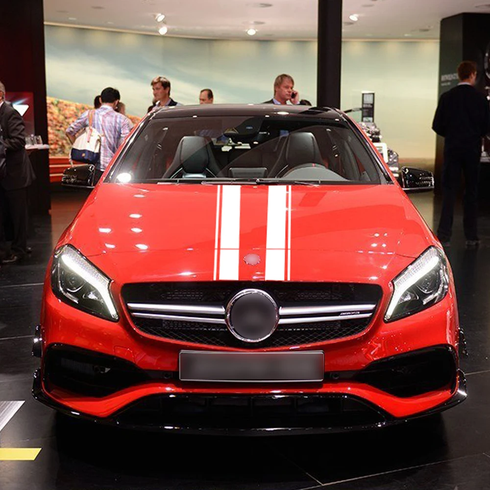 Капот полоса Графический Гуд наклейки на автомобиль для Mercedes Benz C GLA GLC CLA45 AMG W176 C117