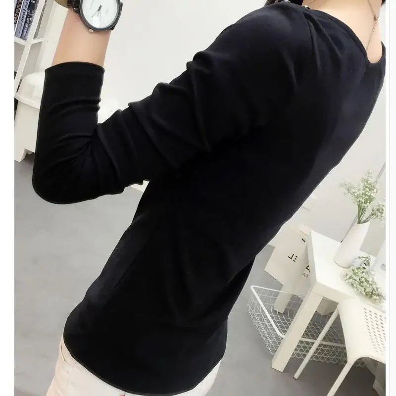 

Jvzkass 2019 spring new women's long-sleeved t-shirt women loose student clothes cotton striped t-shirt Z116