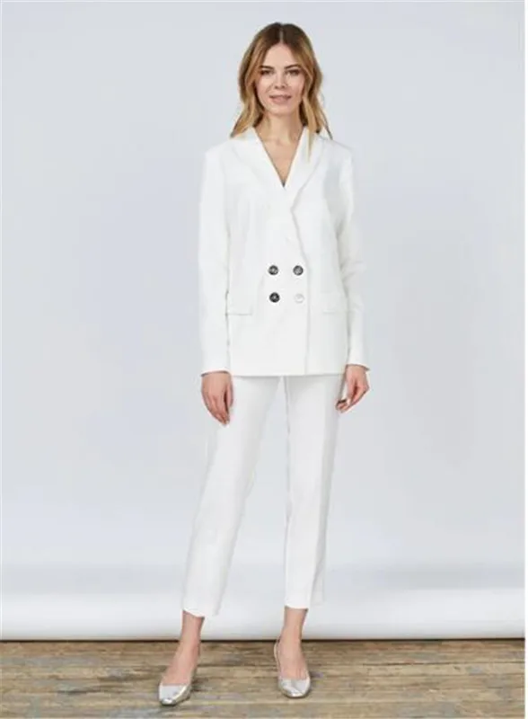 Женский облегающий брючный костюм Деловой для работы пиджак большого размера +