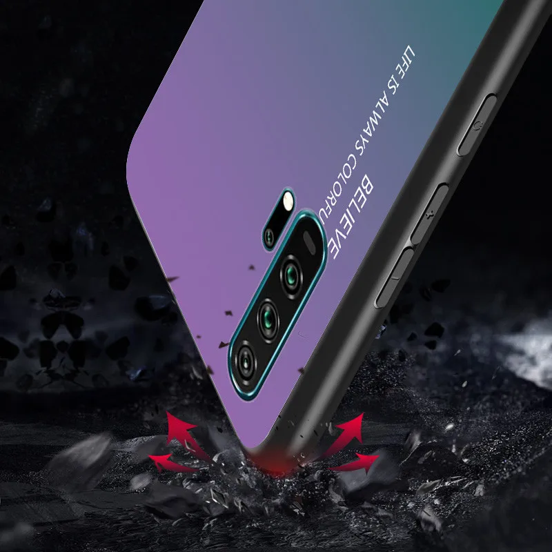 Для Huawei Honor 20 pro Чехол Honor20 из закаленного стекла роскошный градиент мягкая